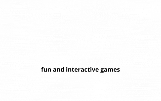 22 interactive games