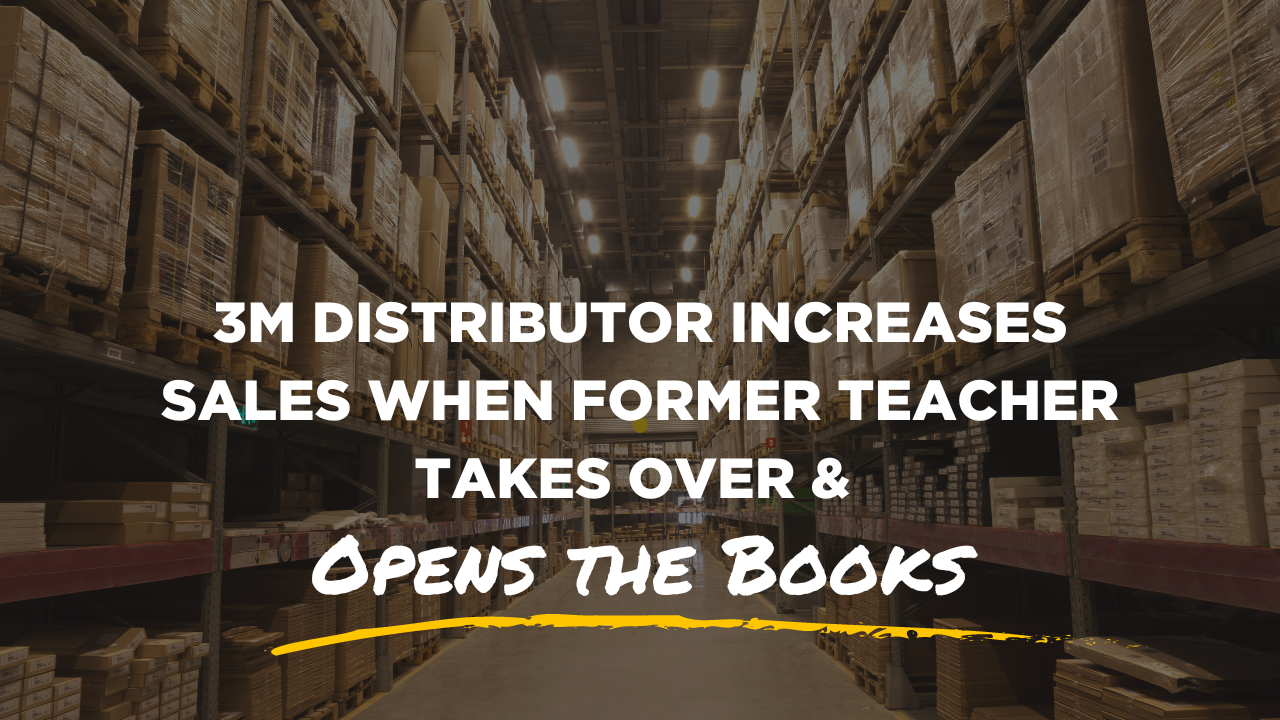 3m distributor increases sales when former teacher takes over & opens the books blog