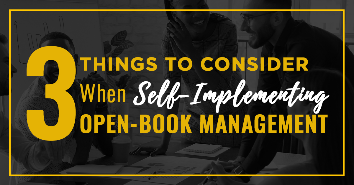 Self implementing open-book managment