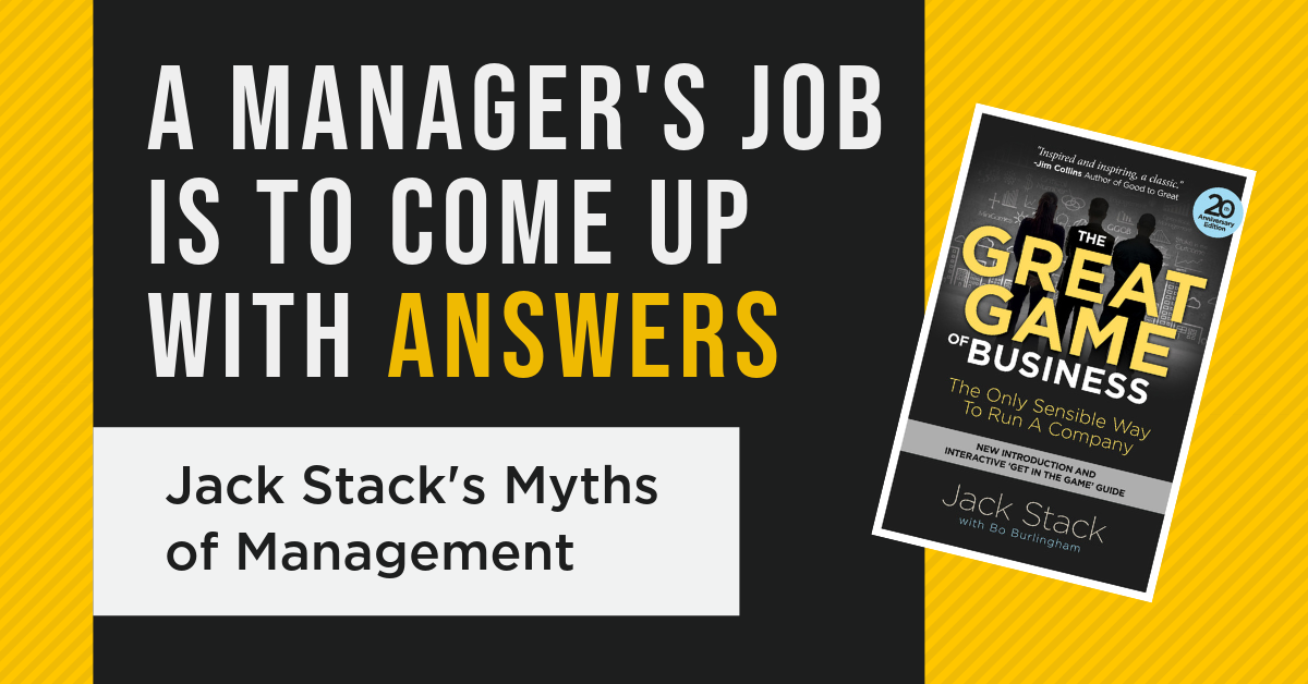 Is a managers job to come up with answers?