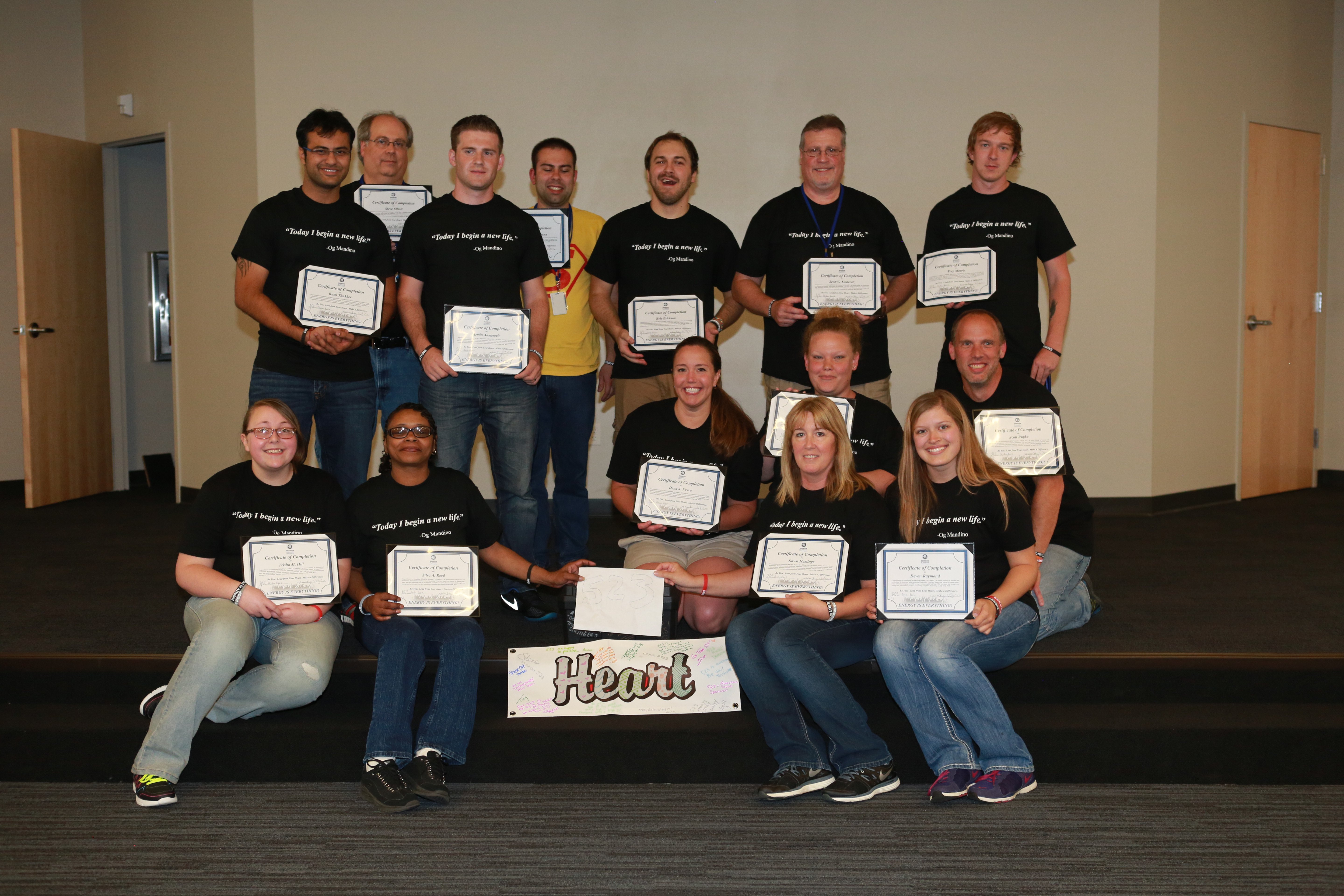 Practice Velocity employees holding certificates