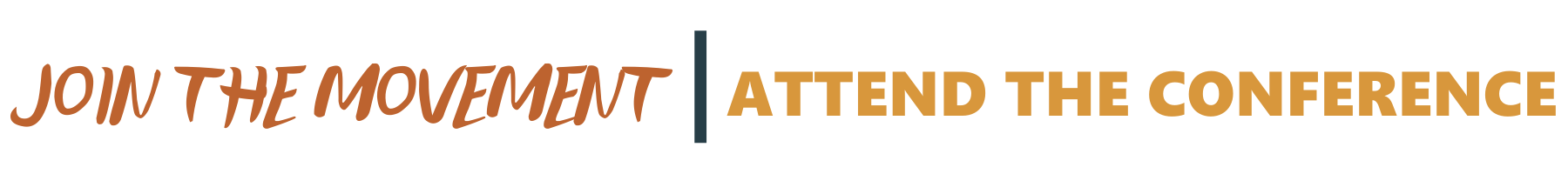 Join the movement - attend the conference