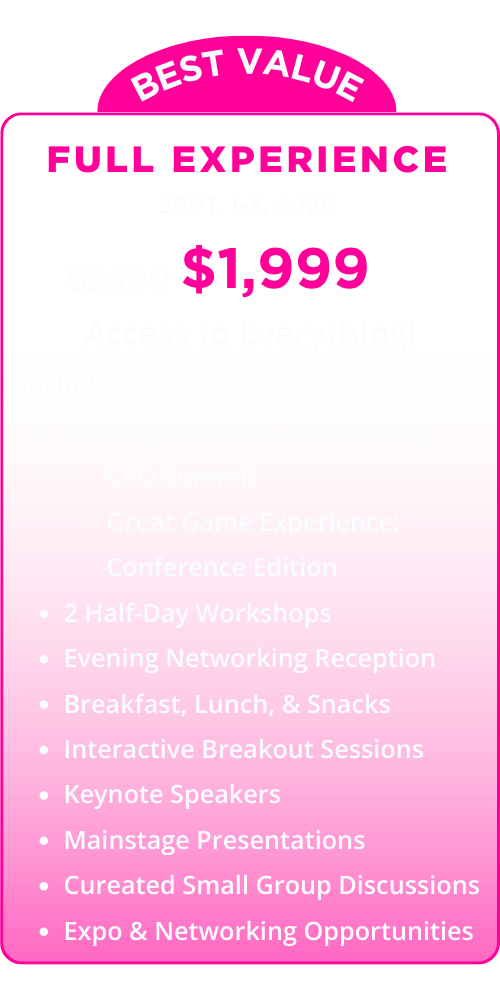 Pricing Full Experience