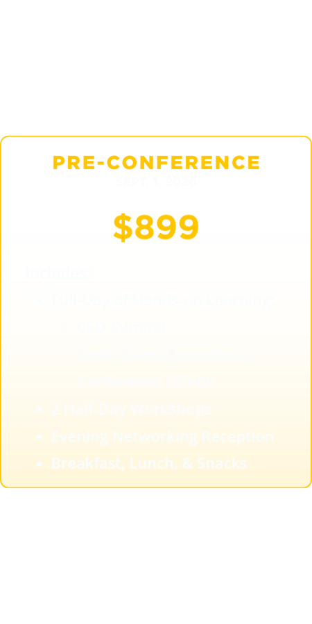 Pricing Pre-Conference