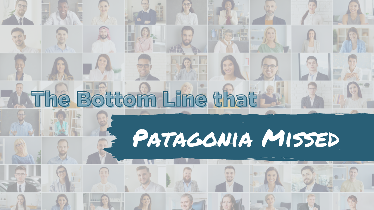 The Bottom line that Patagonia missed. blog