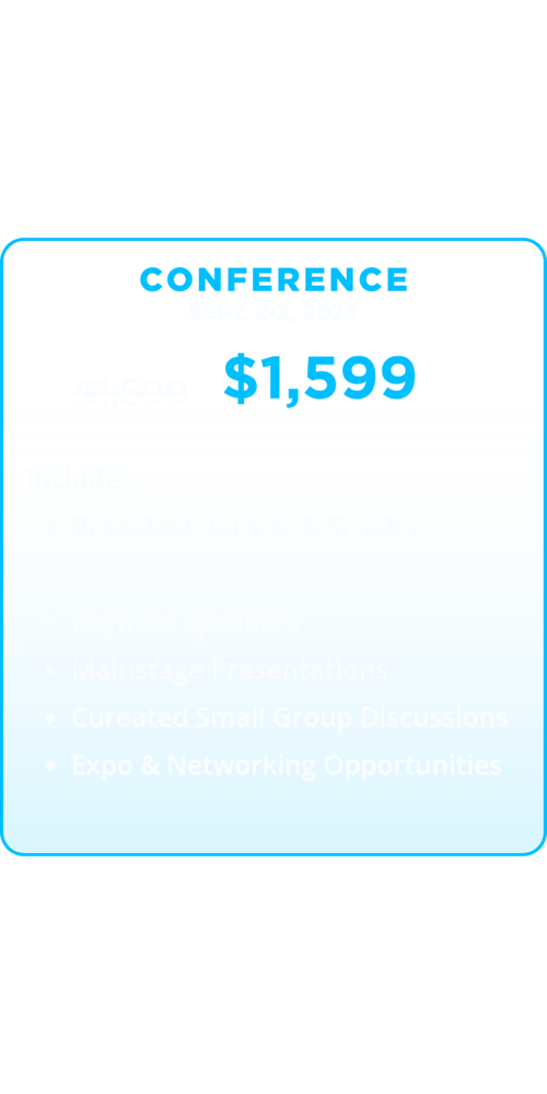 UPDATE Conf. Pricing
