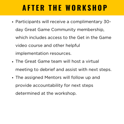 after the workshop
