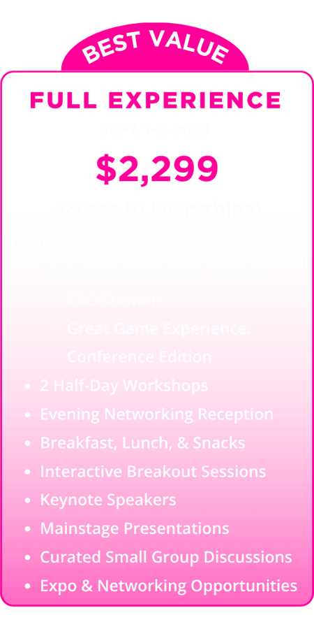 final conference full experience pricing