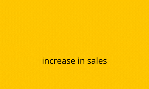 increase in sales - yellow background