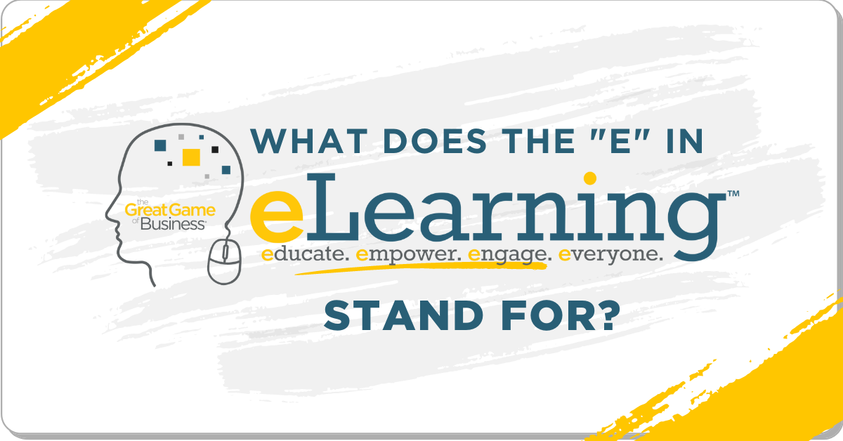 what does the e in learning stand for blog