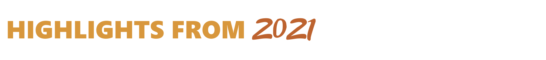highlights from 2021